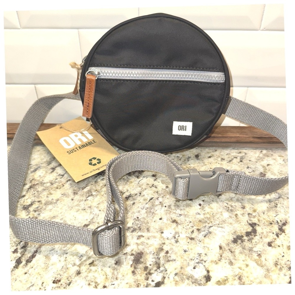 ORI London Paddington D Hipbag Black Recycled Nylon Round Waist Pack NWT
